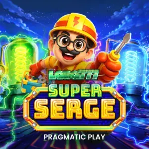 Tampilan visual robot teknisi dalam permainan slot Super Serge